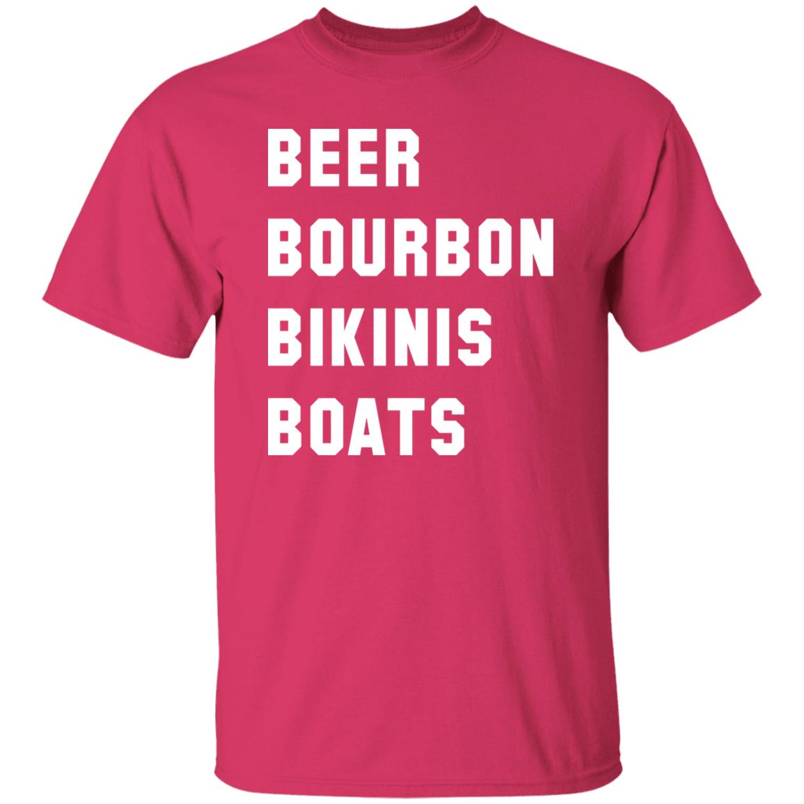 HRCL FL - Beer Bourbon Bikinis Boats - 2 Sided G500 5.3 oz. T-Shirt