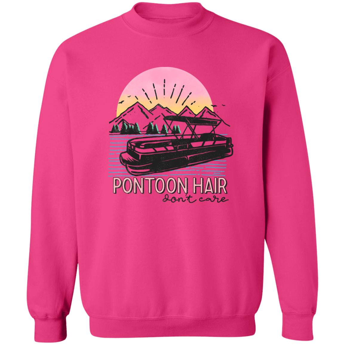 ***2 SIDED***  Pontoon Hair HRCL LL 2 Sided G180 Crewneck Pullover Sweatshirt