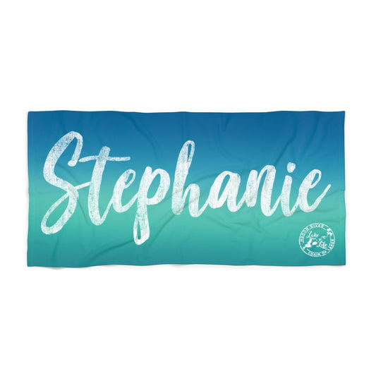 Personalized Beach Towel - Large Name Fancy - HRCL LL