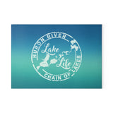 Glass Cutting Board - HRCL Lake Life Logo