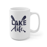 ***2 SIDED***  Ceramic Mug 15oz 2 Sided - Lake Life - HRCL LL