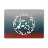 Glass Cutting Board - HRCL Lake Life Logo