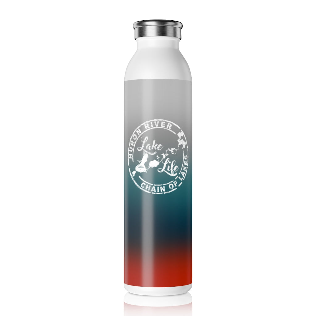 Slim Water Bottle - HRCL Lake Life Logo