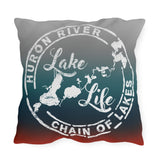Outdoor Pillows - What Happens on the Lake - HRCL LL