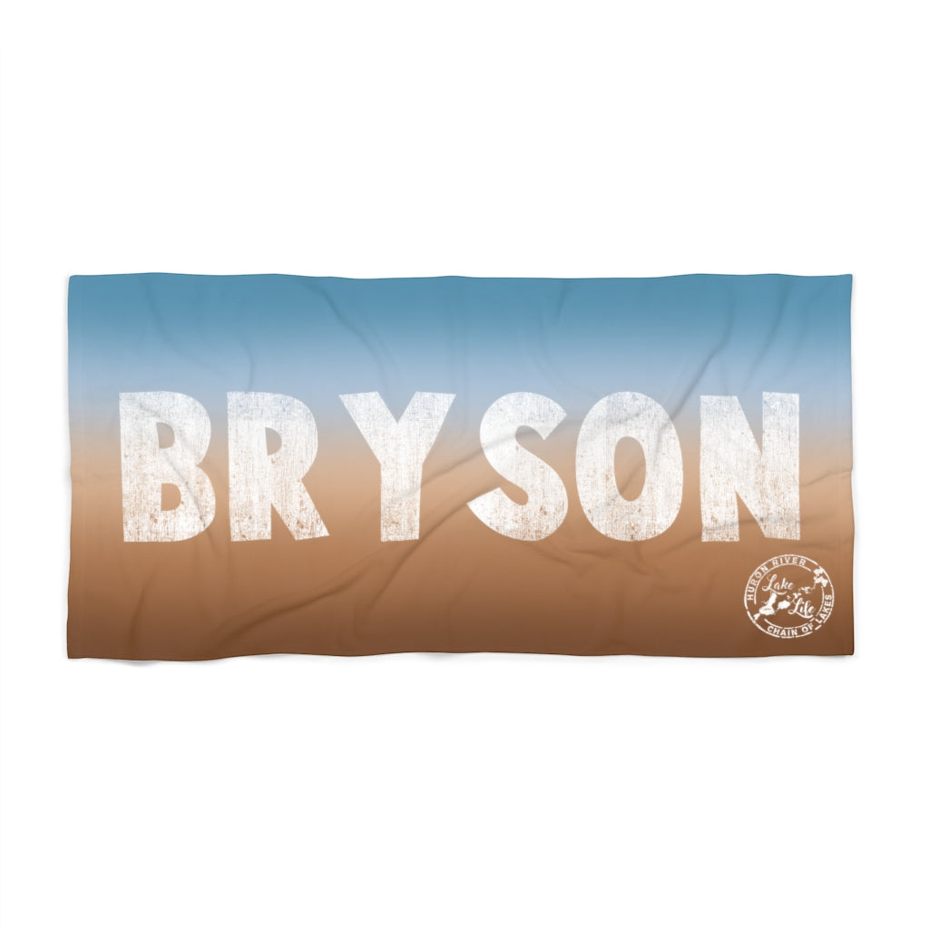 Personalized Beach Towel - Large Name Reg - HRCL LL