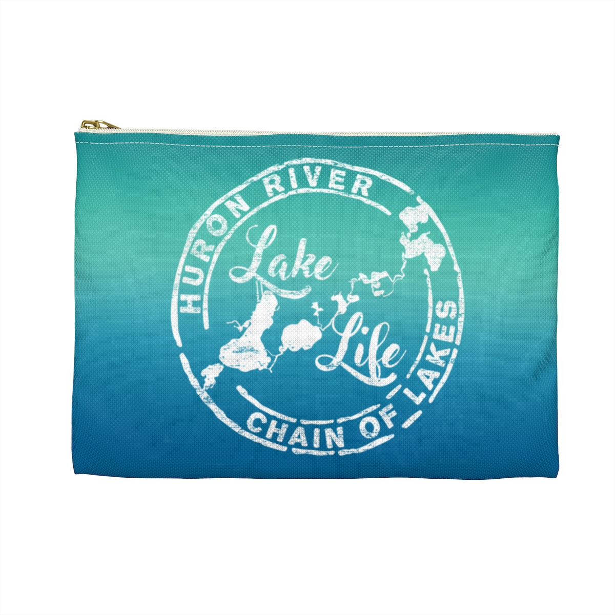 ***2 SIDED***  Accessory Pouch (Flat Bottom) - Relax You're on Lake Time - HRCL LL